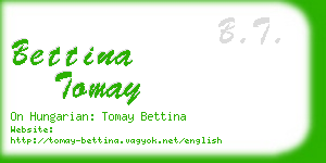 bettina tomay business card